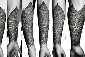 Arm sleeve tree of life tattoo idea