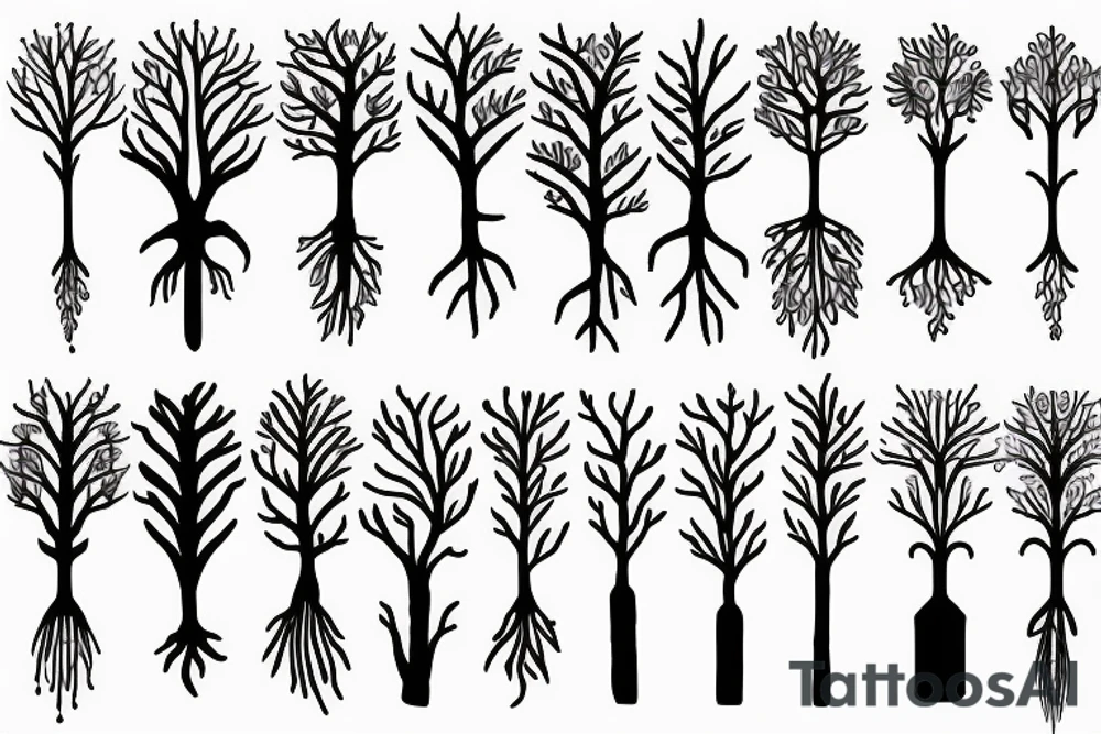 Arm sleeve tree of life tattoo idea