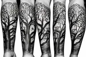 Arm sleeve tree of life tattoo idea