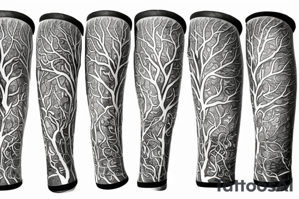 Arm sleeve tree of life tattoo idea