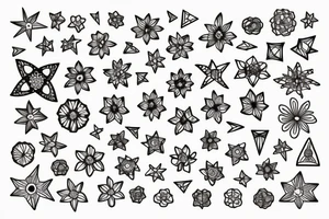 Aries constellation flower tattoo idea
