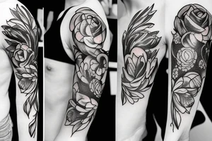 Aries constellation flower tattoo idea