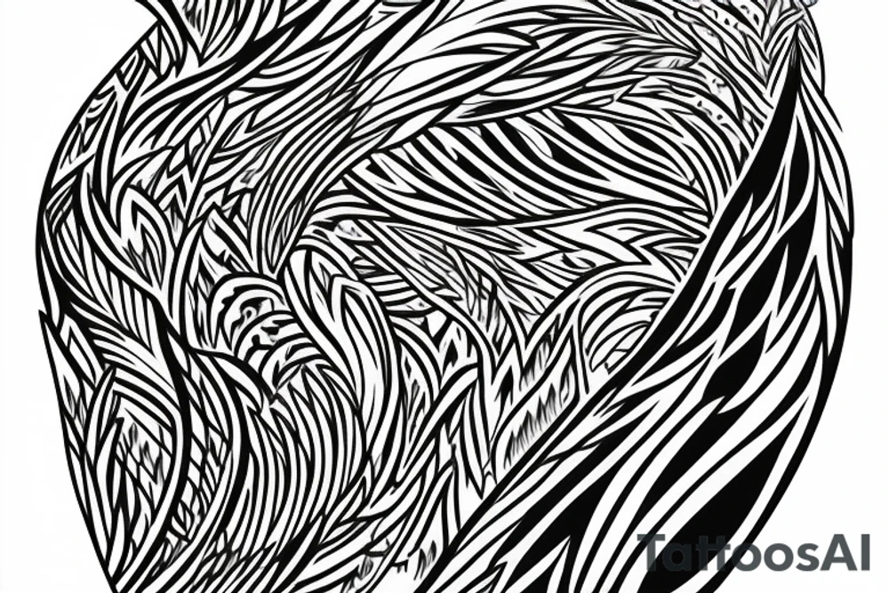 Feather outline tattoo idea