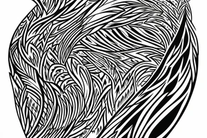 Feather outline tattoo idea