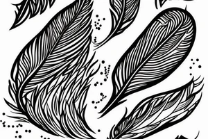 Feather outline tattoo idea