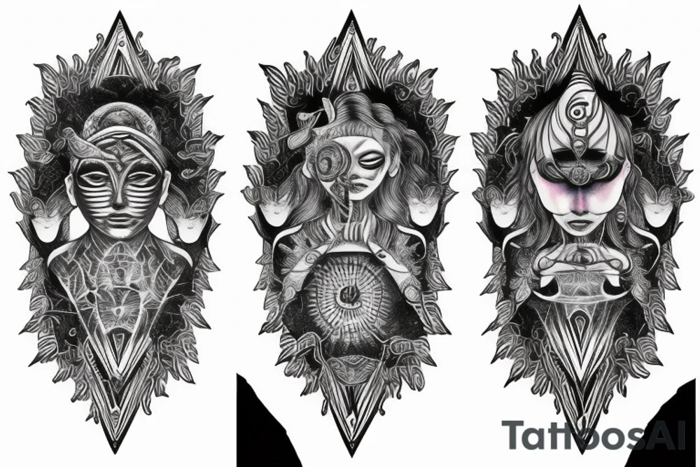 Third eye sleeve tattoo idea