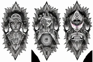 Third eye sleeve tattoo idea