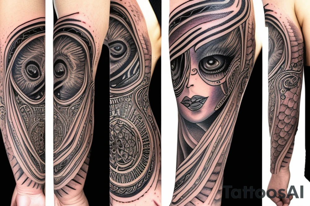 Third eye sleeve tattoo idea