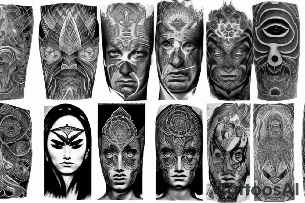 Third eye sleeve tattoo idea