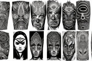 Third eye sleeve tattoo idea