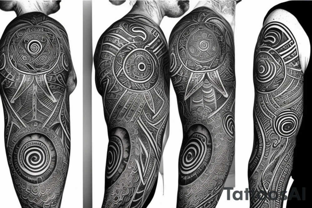 Third eye sleeve tattoo idea