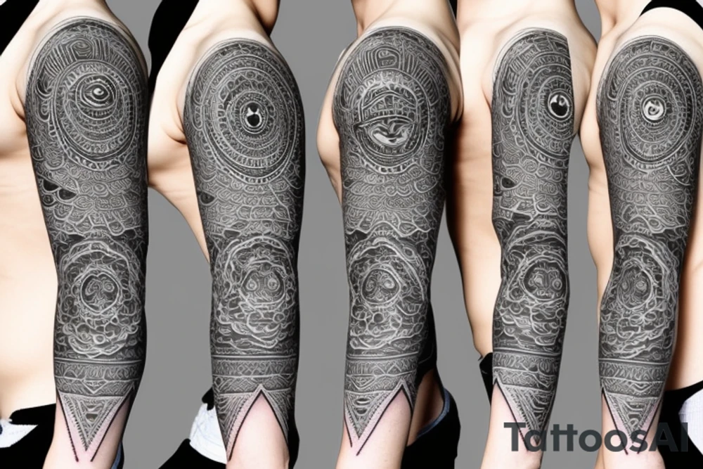 Third eye sleeve tattoo idea