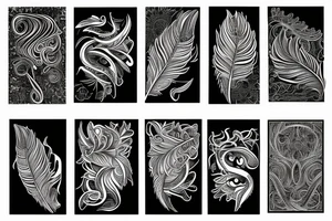 Feather sleeve tattoo idea