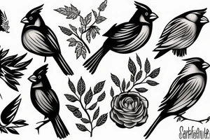 Cardinal sleeve tattoo idea