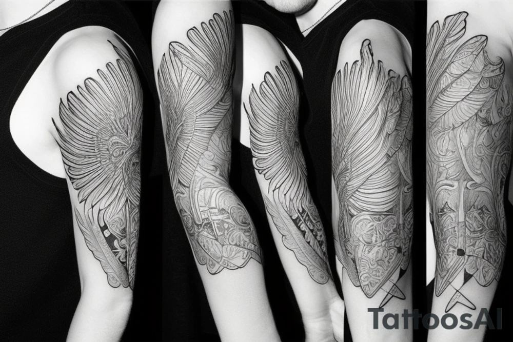 Cardinal sleeve tattoo idea