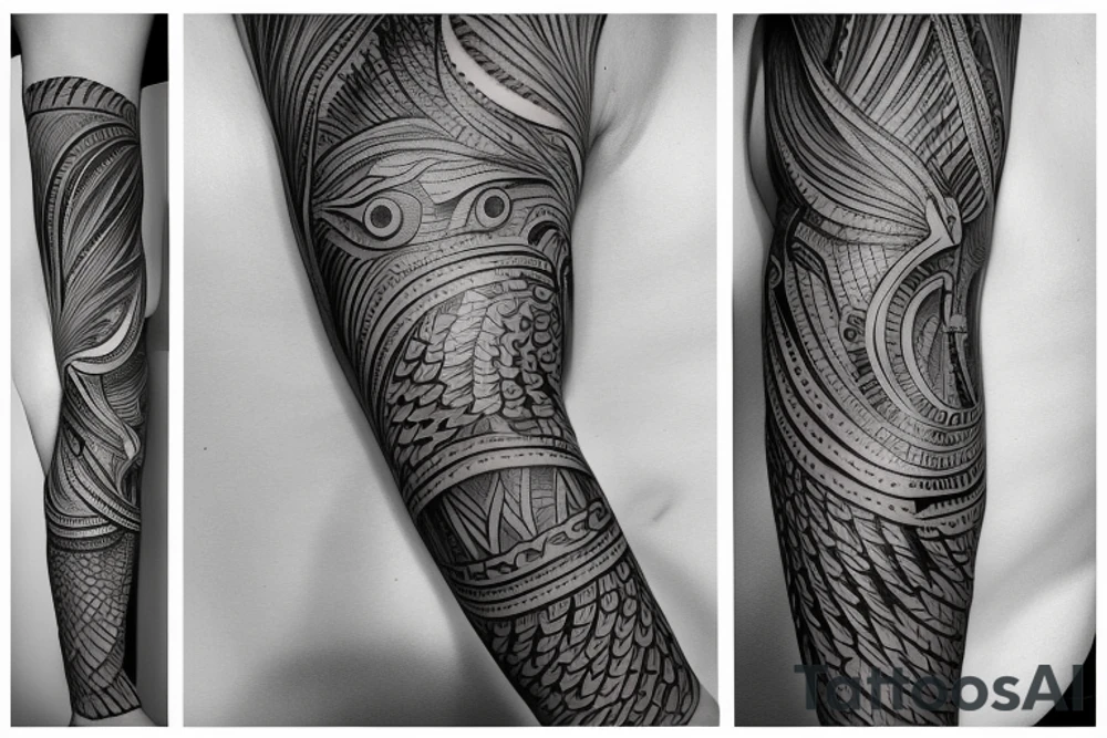 Cardinal sleeve tattoo idea
