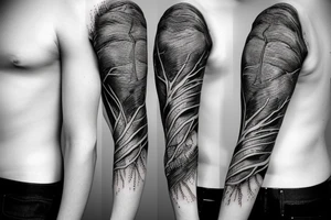 Dead forest sleeve tattoo idea