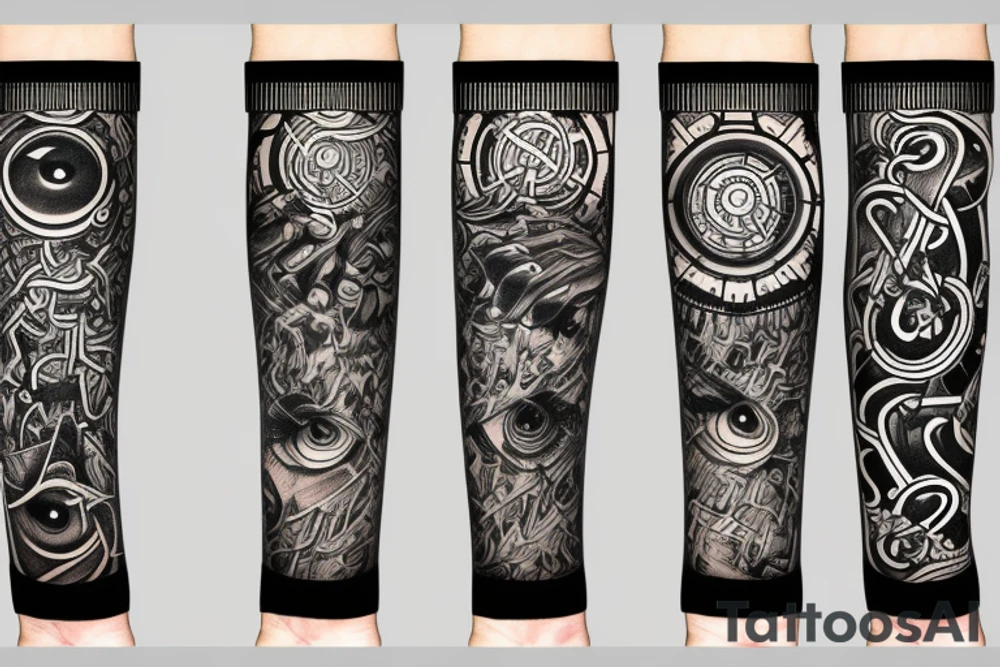 Depression arm sleeve tattoo idea
