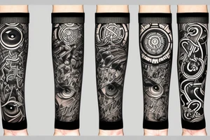Depression arm sleeve tattoo idea