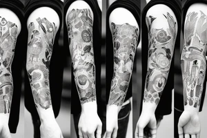 Depression arm sleeve tattoo idea