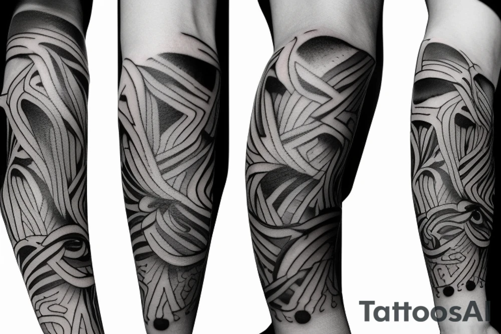 Depression arm sleeve tattoo idea