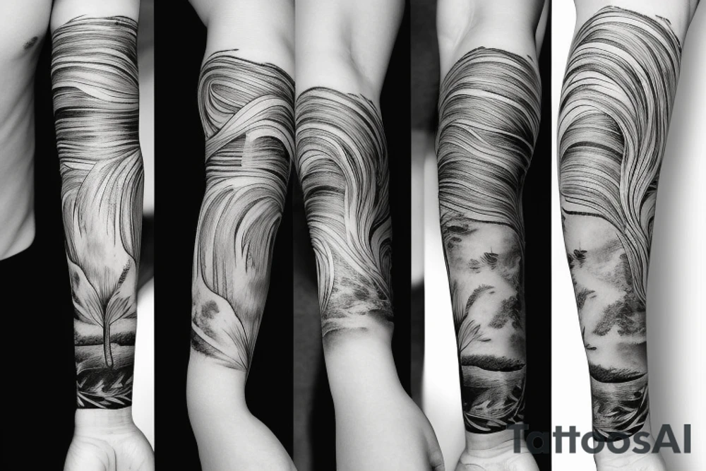 Depression arm sleeve tattoo idea