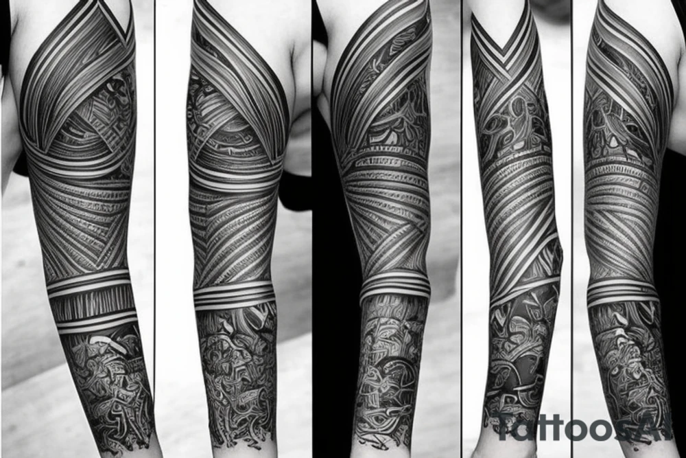 Death arm sleeve tattoo idea