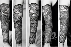 Death arm sleeve tattoo idea