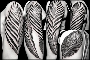 Feather outline tattoo idea