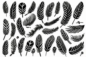 Feather outline tattoo idea