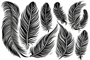 Feather outline tattoo idea