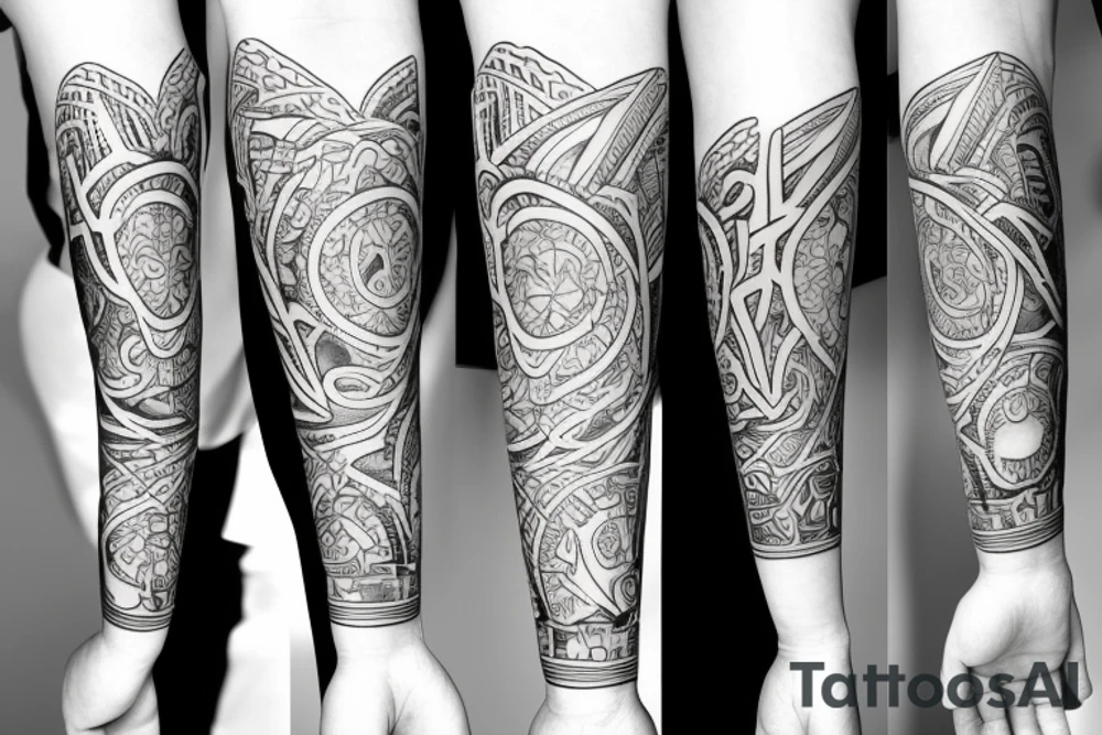 Recovery arm sleeve tattoo idea