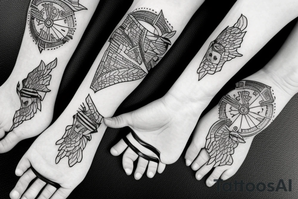 Simple tattoo with east line work based off lyric “like a team of mules pulling hell from its hinges” tattoo idea Simple tattoo with east line work based off lyric “like a team of mules pulling hell from its hinges” tattoo idea