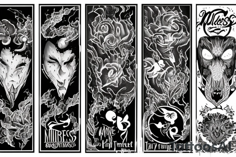 Team of miles pulling down a burning door tattoo idea