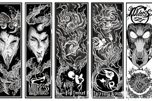 Team of miles pulling down a burning door tattoo idea