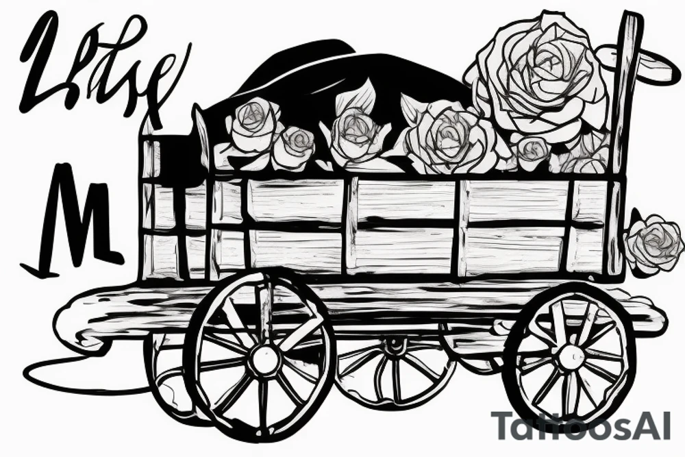 Two miles pulling a wagon tattoo idea