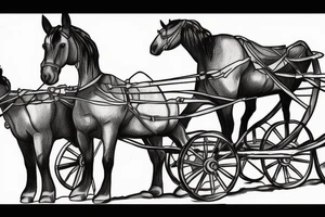 Two mules pulling a wagon tattoo idea
