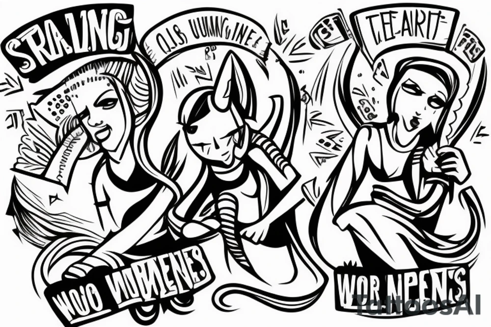 Two strong mules working as a team but struggling to drag something. With no people. Less shading and more line work tattoo idea