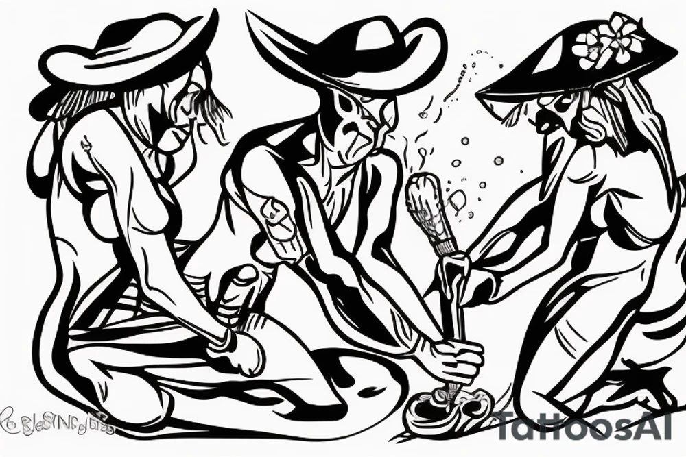 Two strong mules working as a team but struggling to drag something. With no people. Less shading and more line work tattoo idea