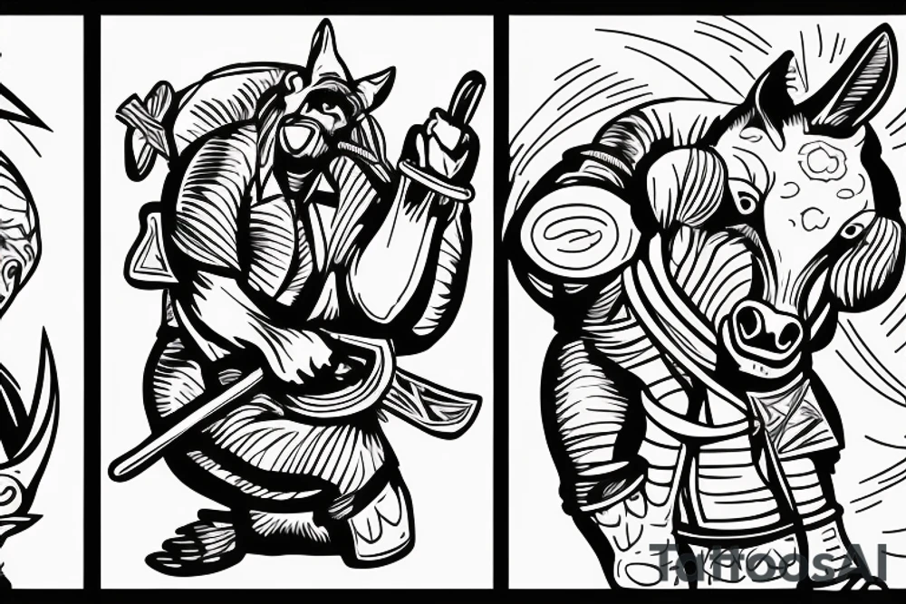 Two strong mules working tirelessly as a team to accomplish a goal. Less shading and more line work tattoo idea