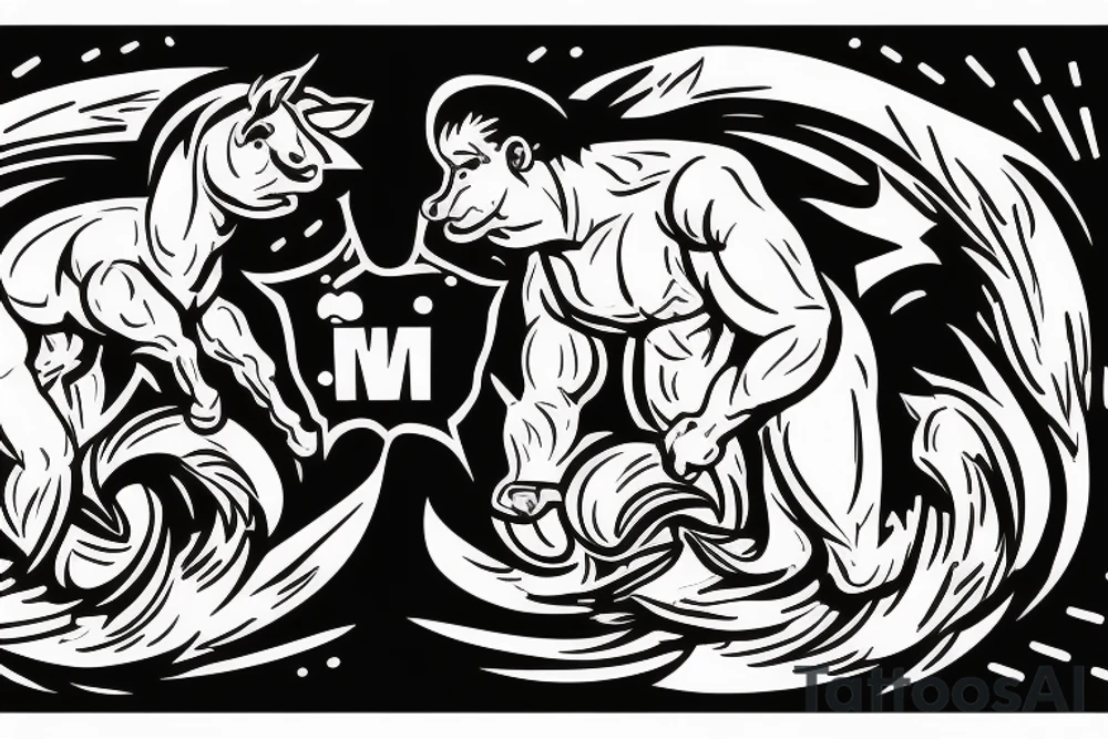 Two strong mules working tirelessly as a team to accomplish a goal. Less shading and more line work tattoo idea