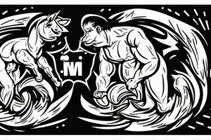 Two strong mules working tirelessly as a team to accomplish a goal. Less shading and more line work tattoo idea