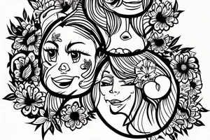 Two strong mules working tirelessly as a team to accomplish a goal. The mules will be facing in the same direction.  Less shading and more line work tattoo idea