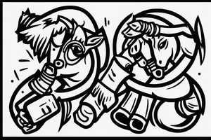 Two strong mules working tirelessly as a team to accomplish a goal. The mules will be facing in the same direction.  Less shading and more line work tattoo idea
