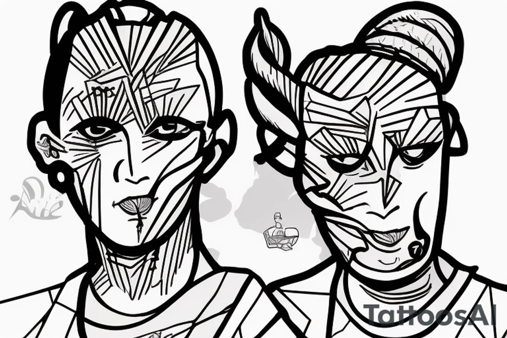 Two strong mules working tirelessly as a team to accomplish a goal. The mules will be facing in the same direction.  Less shading and more line work tattoo idea