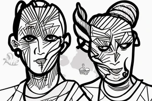 Two strong mules working tirelessly as a team to accomplish a goal. The mules will be facing in the same direction.  Less shading and more line work tattoo idea
