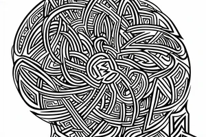 3 Christian Crosses Back Tatoo, Surrounded by Sacred Geometry tattoo idea