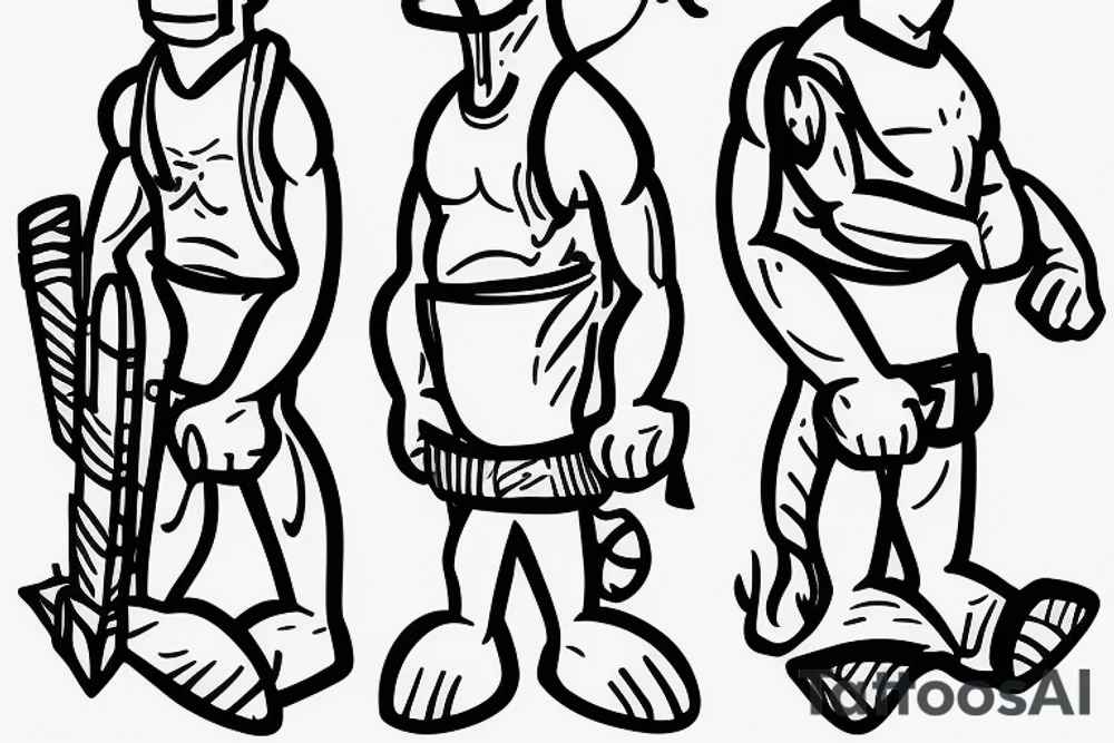 Two strong mules working tirelessly as a team to accomplish a goal. The mules will be facing in the same direction.  Less shading and more line work tattoo idea