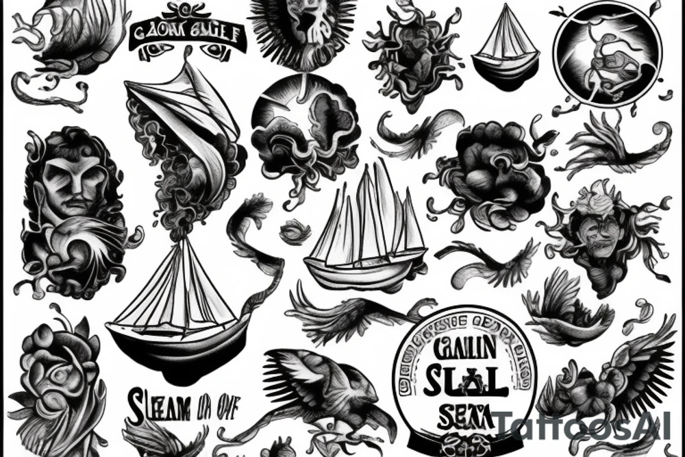 Storm on the Sea of Galilee tattoo idea