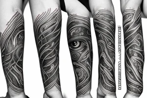 Nervous system third eye sleeve tattoo idea